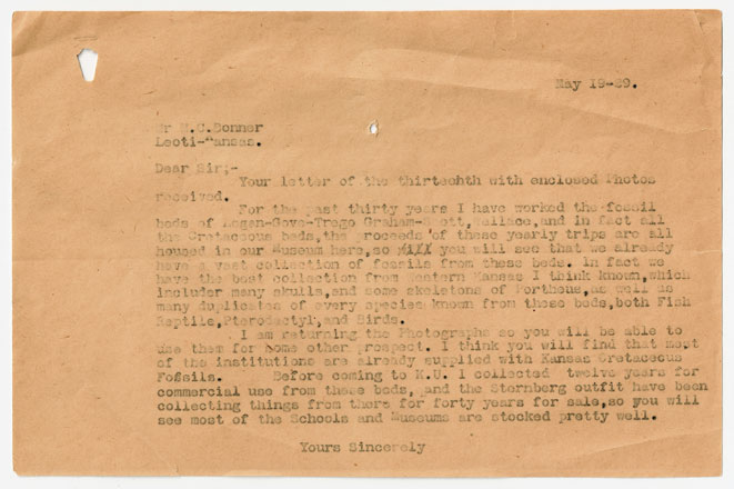 Letter from Handel T. Martin